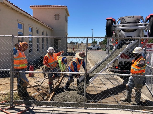 dining hall construction paving